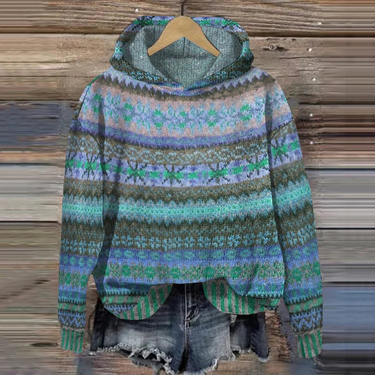 Zélie | Pull à capuche en jacquard