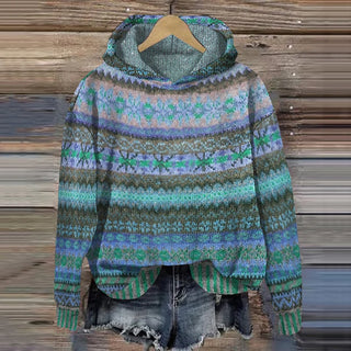 Zélie | Pull à capuche en jacquard