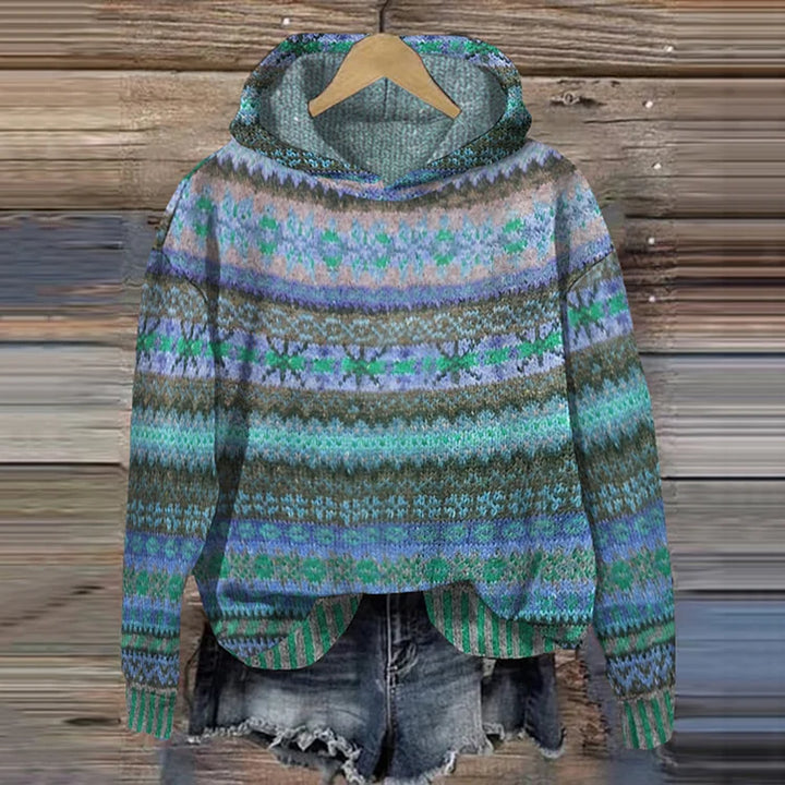 Zélie | Pull à capuche en jacquard