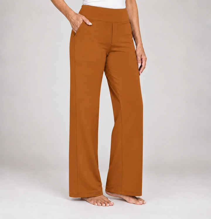 Clarisse | Pantalon large stretch taille haute (1+1 OFFERT)