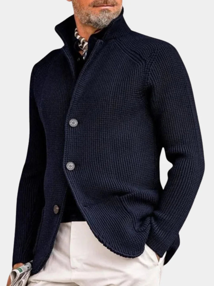 Pascal | Cardigan en maille à col montant