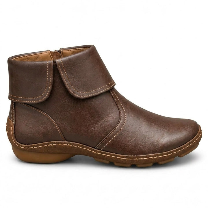 Odeline | Bottines à revers zippées