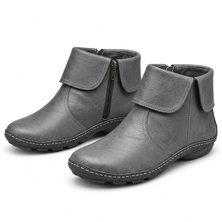 Odeline | Bottines à revers zippées