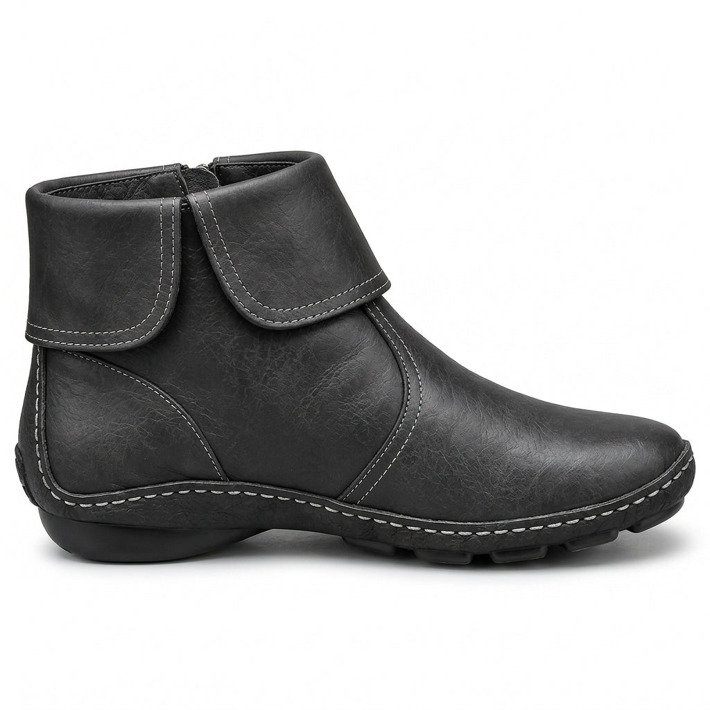 Odeline | Bottines à revers zippées