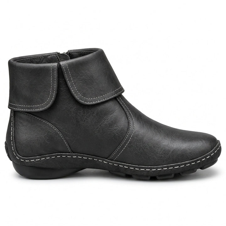 Odeline | Bottines à revers zippées