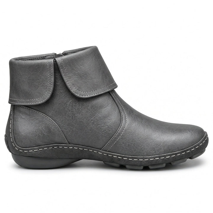 Odeline | Bottines à revers zippées