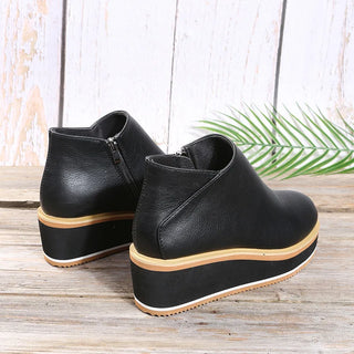 Elsa | Bottines compensées à zip latéral