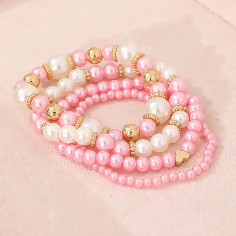 Agathe | Bracelets de perles Tendresse (lot de 4)