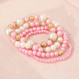 Agathe | Bracelets de perles Tendresse (lot de 4)