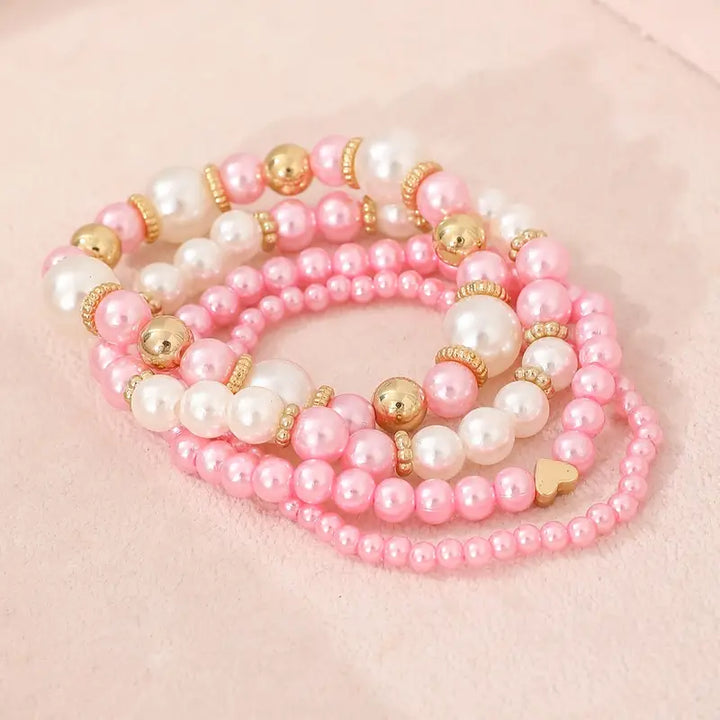 Agathe | Bracelets de perles Tendresse (lot de 4)