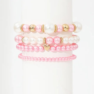 Agathe | Bracelets de perles Tendresse (lot de 4)