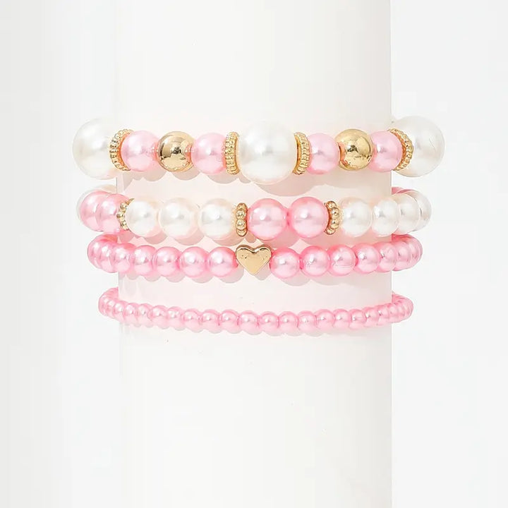 Agathe | Bracelets de perles Tendresse (lot de 4)