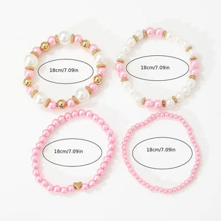 Agathe | Bracelets de perles Tendresse (lot de 4)