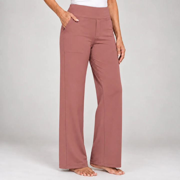 Clarisse | Pantalon large stretch taille haute (1+1 OFFERT)