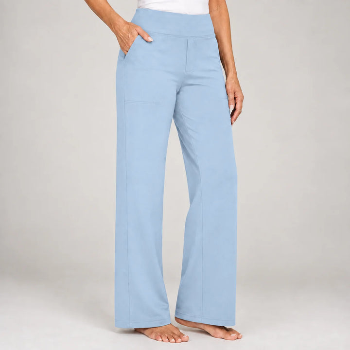 Clarisse | Pantalon large stretch taille haute (1+1 OFFERT)