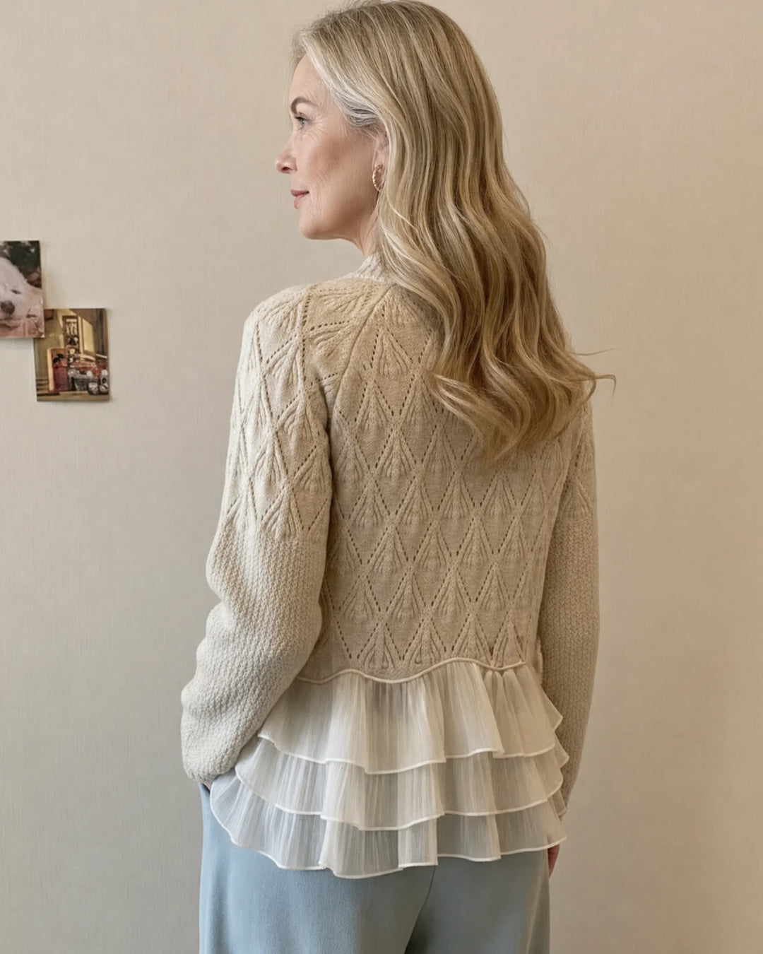 Odile | Pull en maille à volants