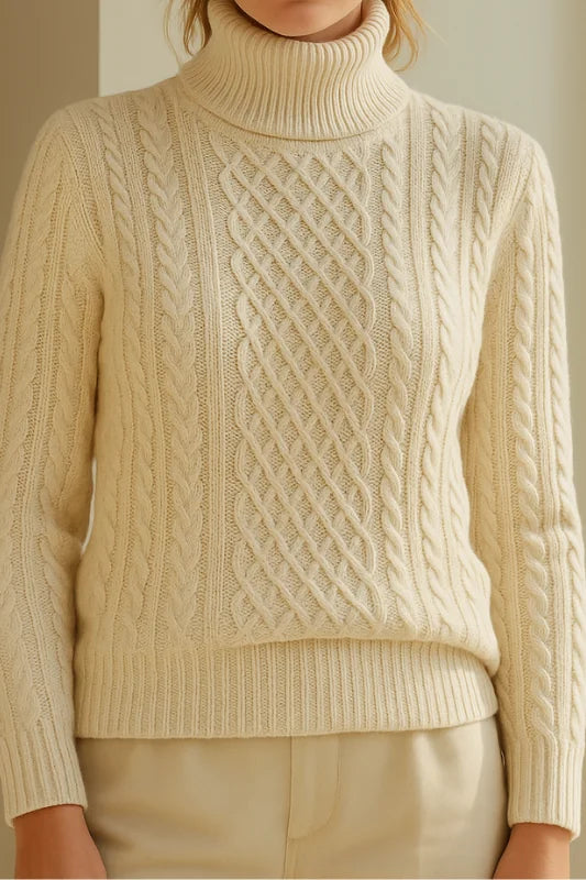 Aude | Pull col roulé torsadé