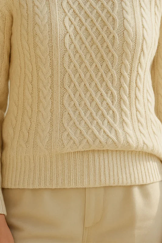 Aude | Pull col roulé torsadé