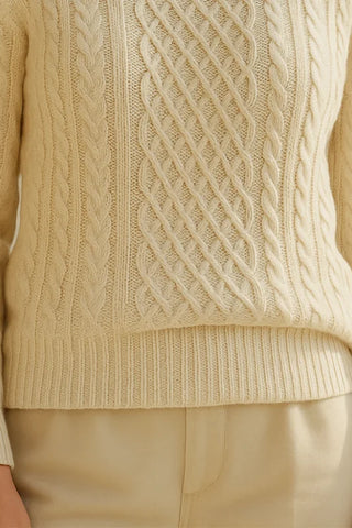 Aude | Pull col roulé torsadé