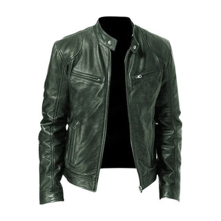 Alexandre | Veste en cuir à col montant homme