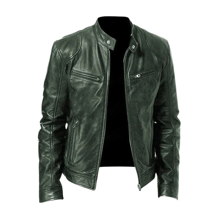 Alexandre | Veste en cuir à col montant homme