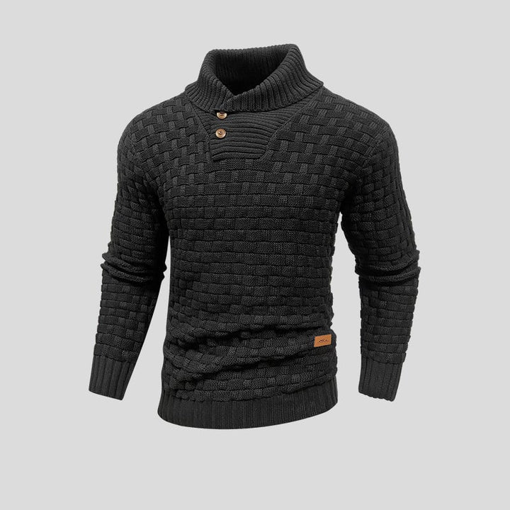 Félix | Pull col châle en maille texturée