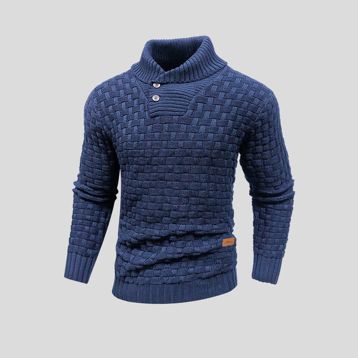 Félix | Pull col châle en maille texturée