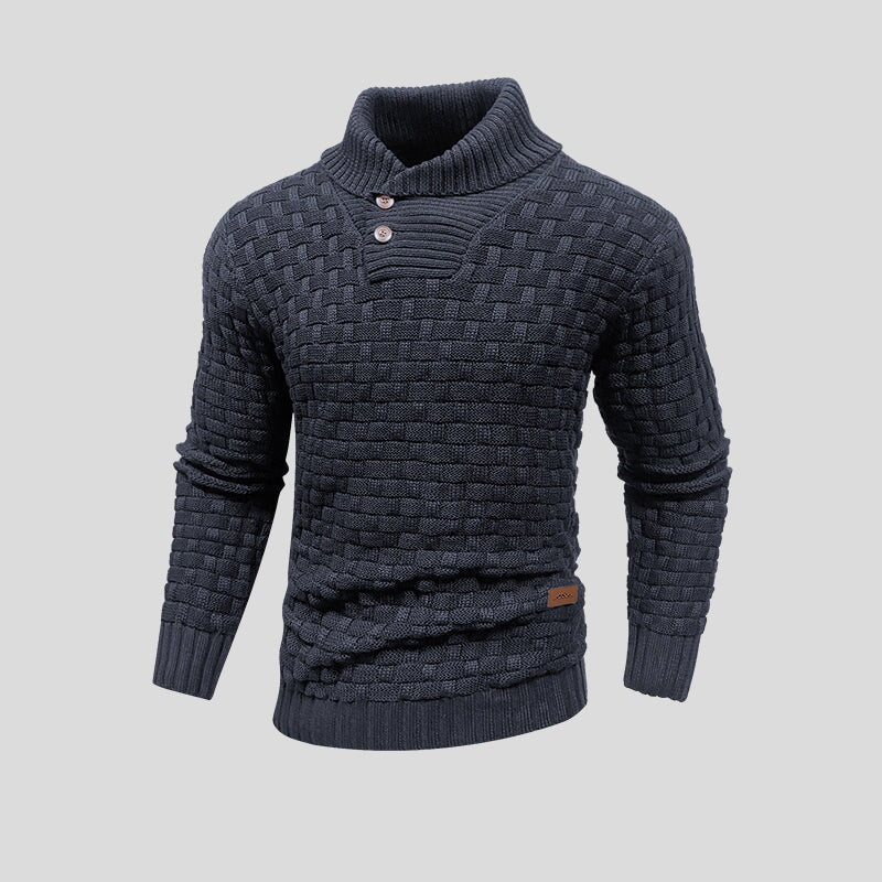 Félix | Pull col châle en maille texturée