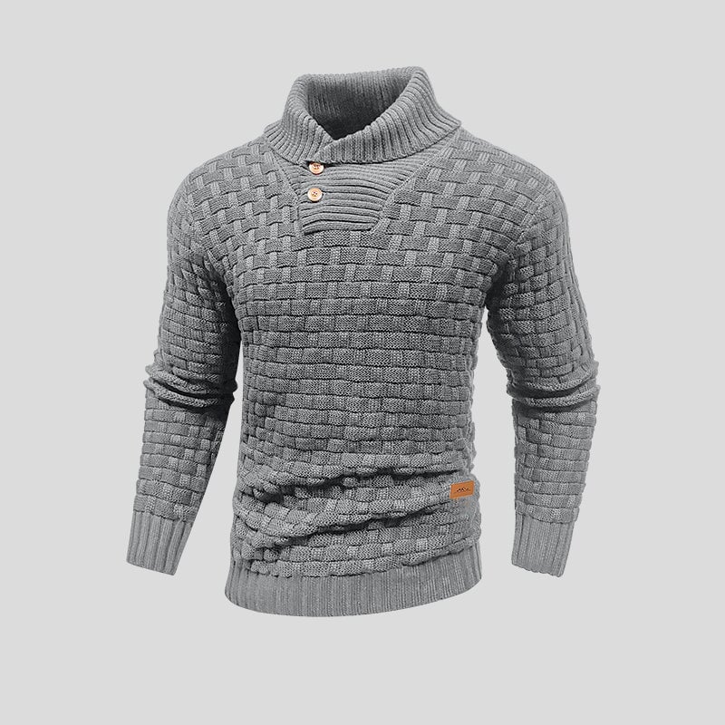 Félix | Pull col châle en maille texturée