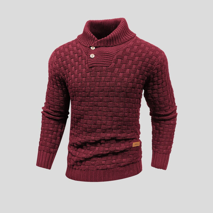Félix | Pull col châle en maille texturée