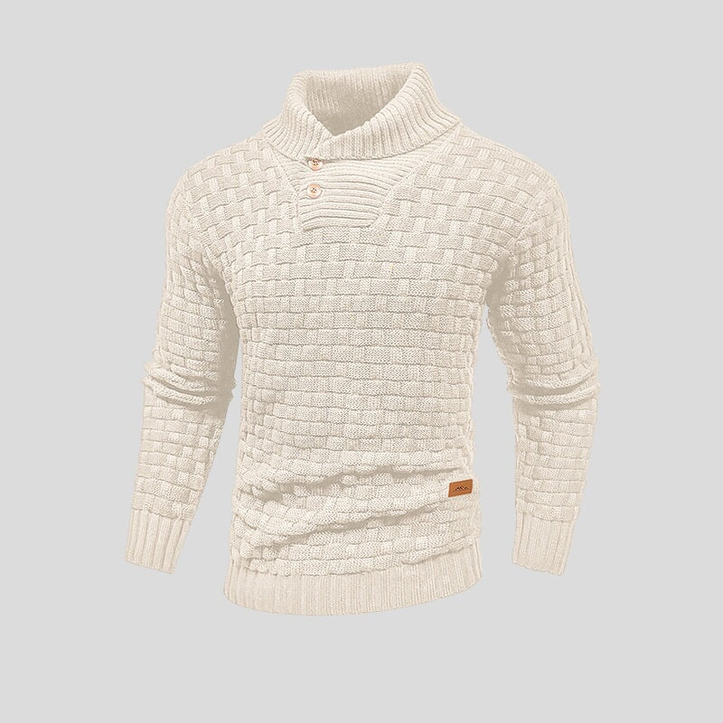 Félix | Pull col châle en maille texturée