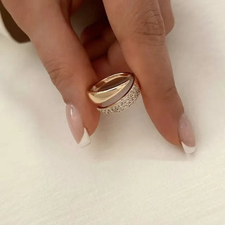 Justine | Bague élégante ornée de pierres scintillantes