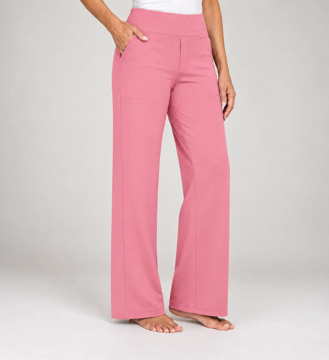 Clarisse | Pantalon large stretch taille haute (1+1 OFFERT)