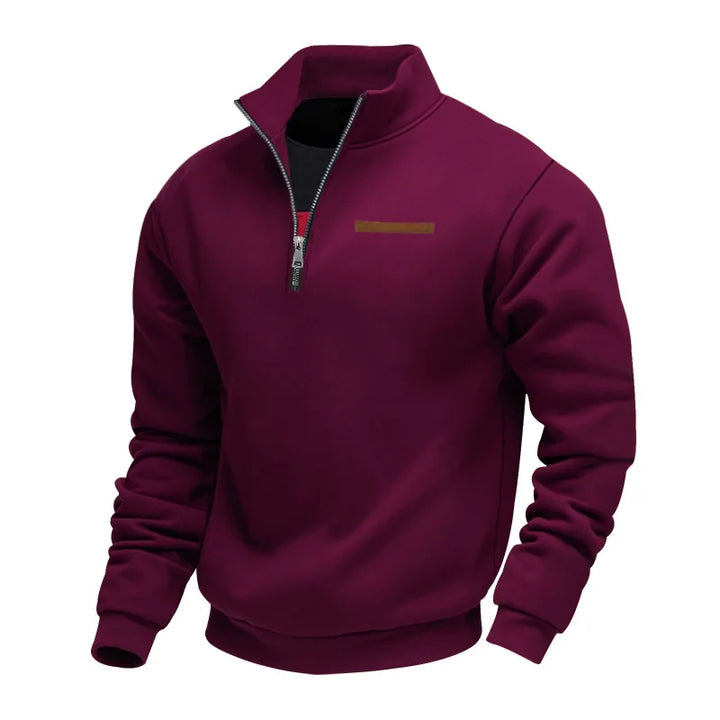 Maxence | Sweat demi-zippé col montant