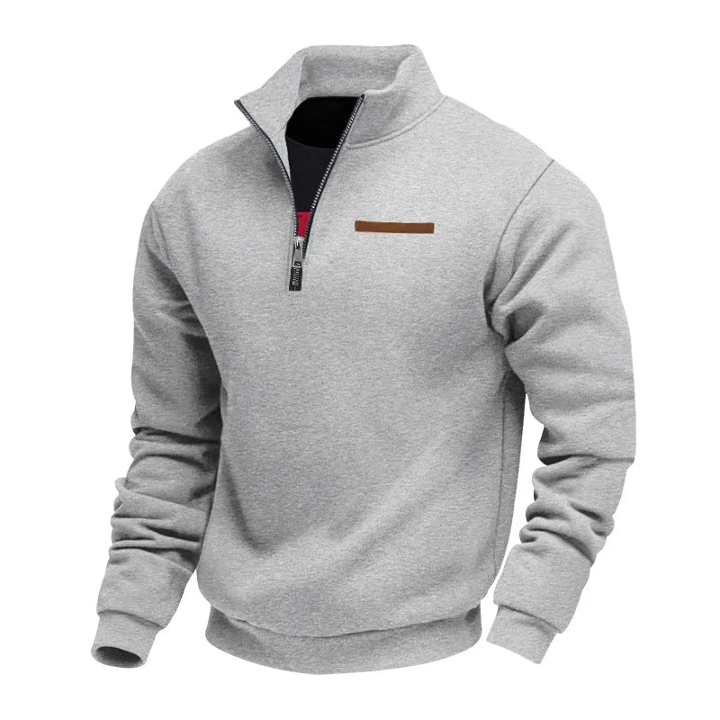 Maxence | Sweat demi-zippé col montant