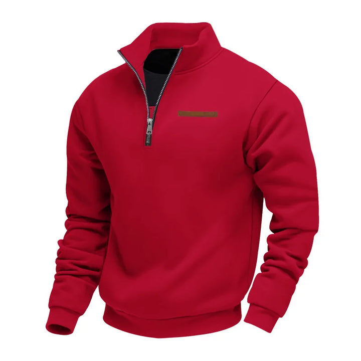 Maxence | Sweat demi-zippé col montant