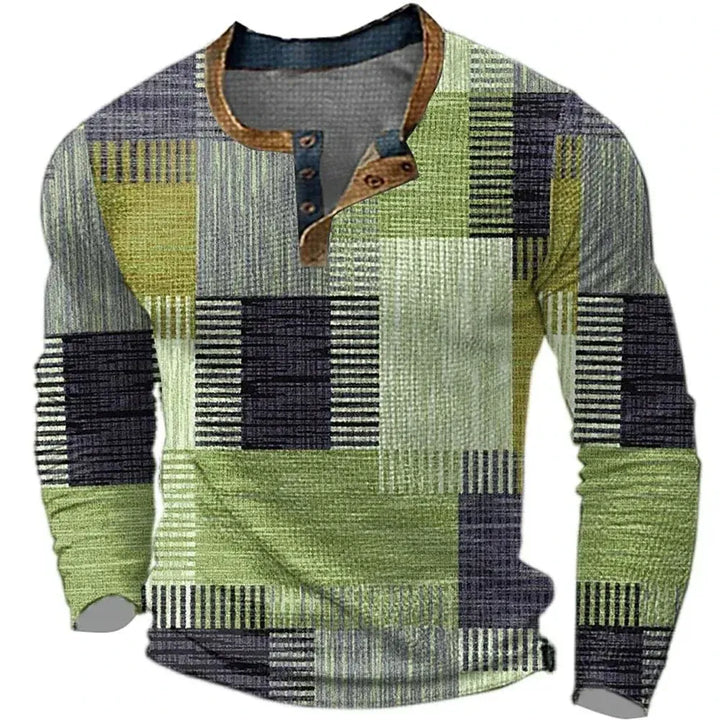 Sverre | Nordic design sweater with a patchwork style