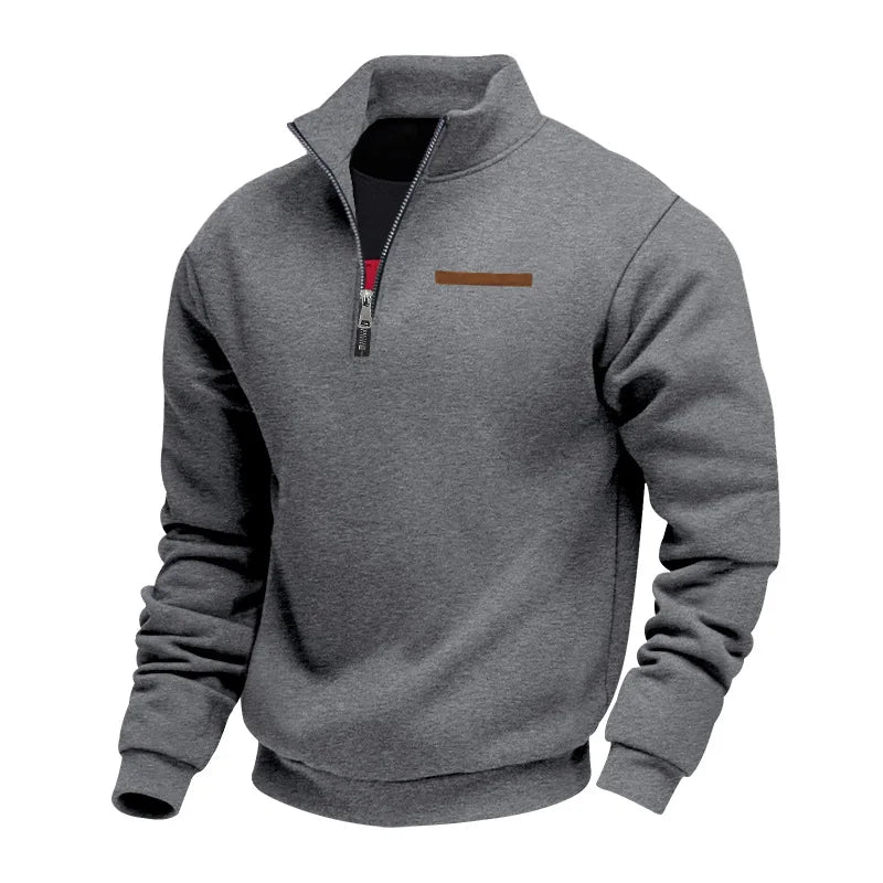 Maxence | Sweat demi-zippé col montant