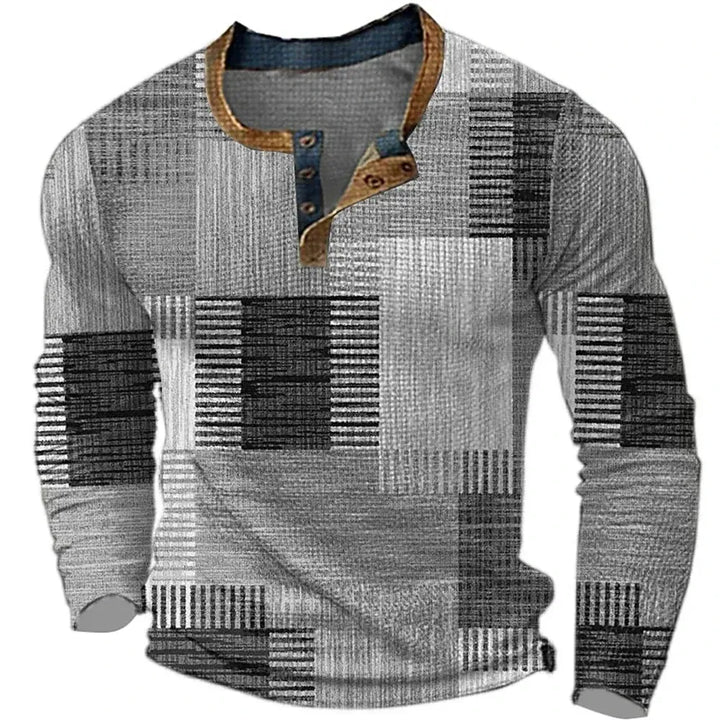 Sverre | Nordic design sweater with a patchwork style