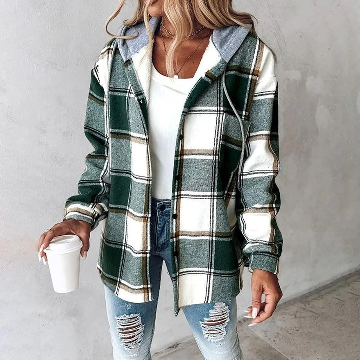 Coline | Surchemise à carreaux doublée à capuche