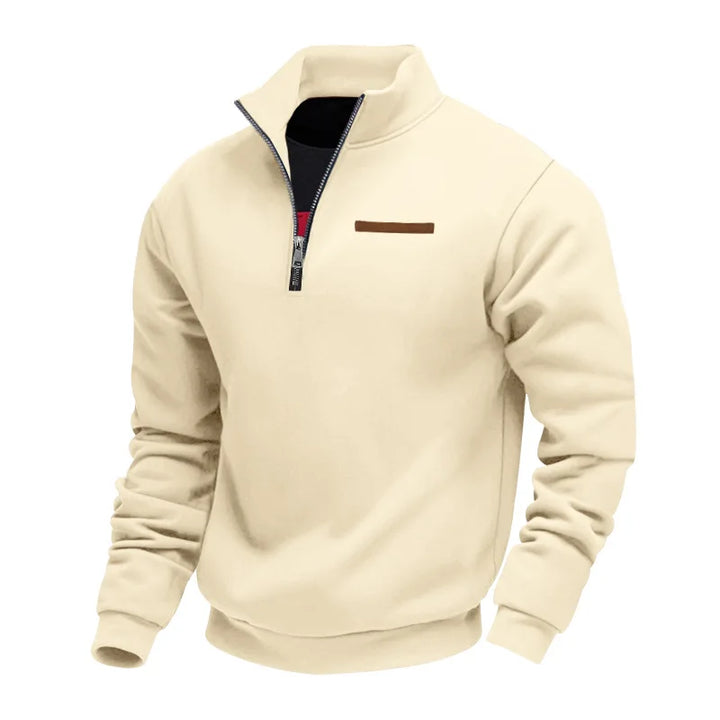 Maxence | Sweat demi-zippé col montant