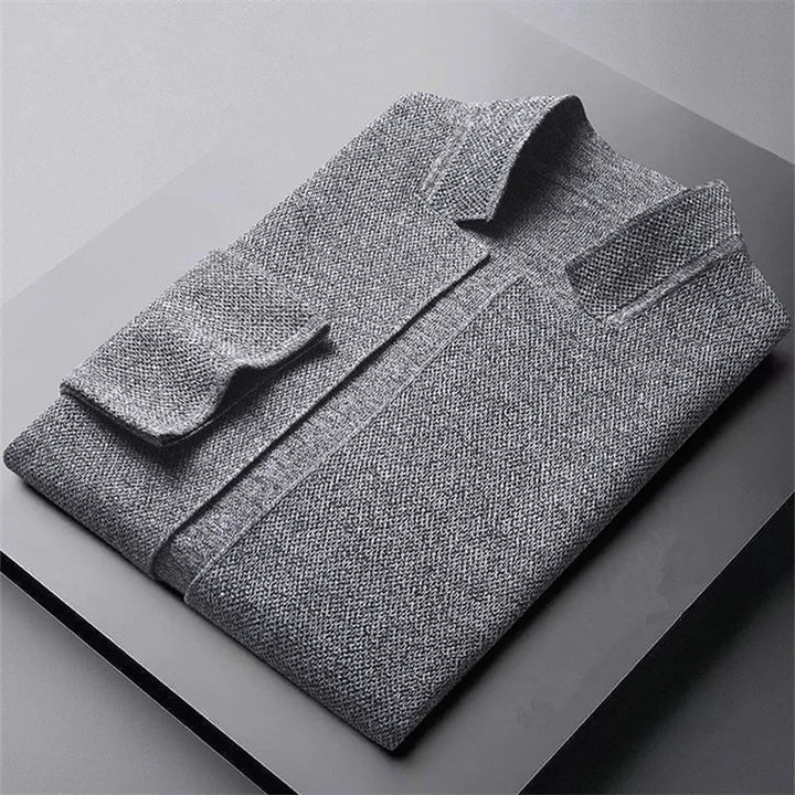 Anselme | Cardigan texturé à col montant
