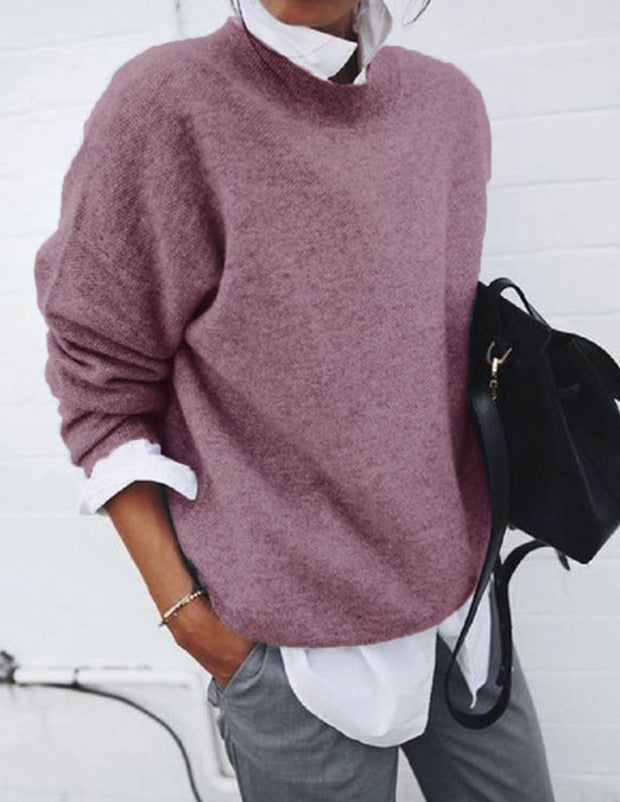 Solenne | Pull col rond en maille douce