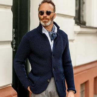 Pascal | Cardigan en maille à col montant