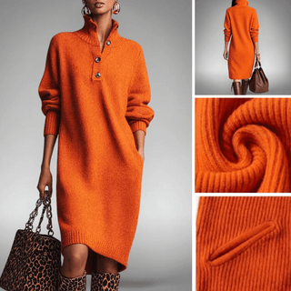 Linnea | Robe longue élégante à boutonnage