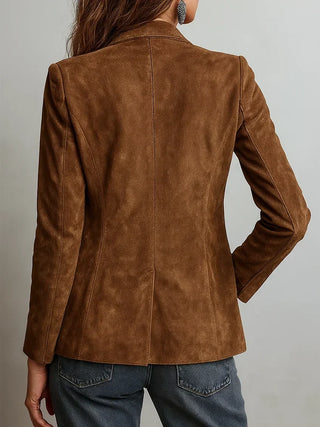 Honorine | Blazer vintage effet daim