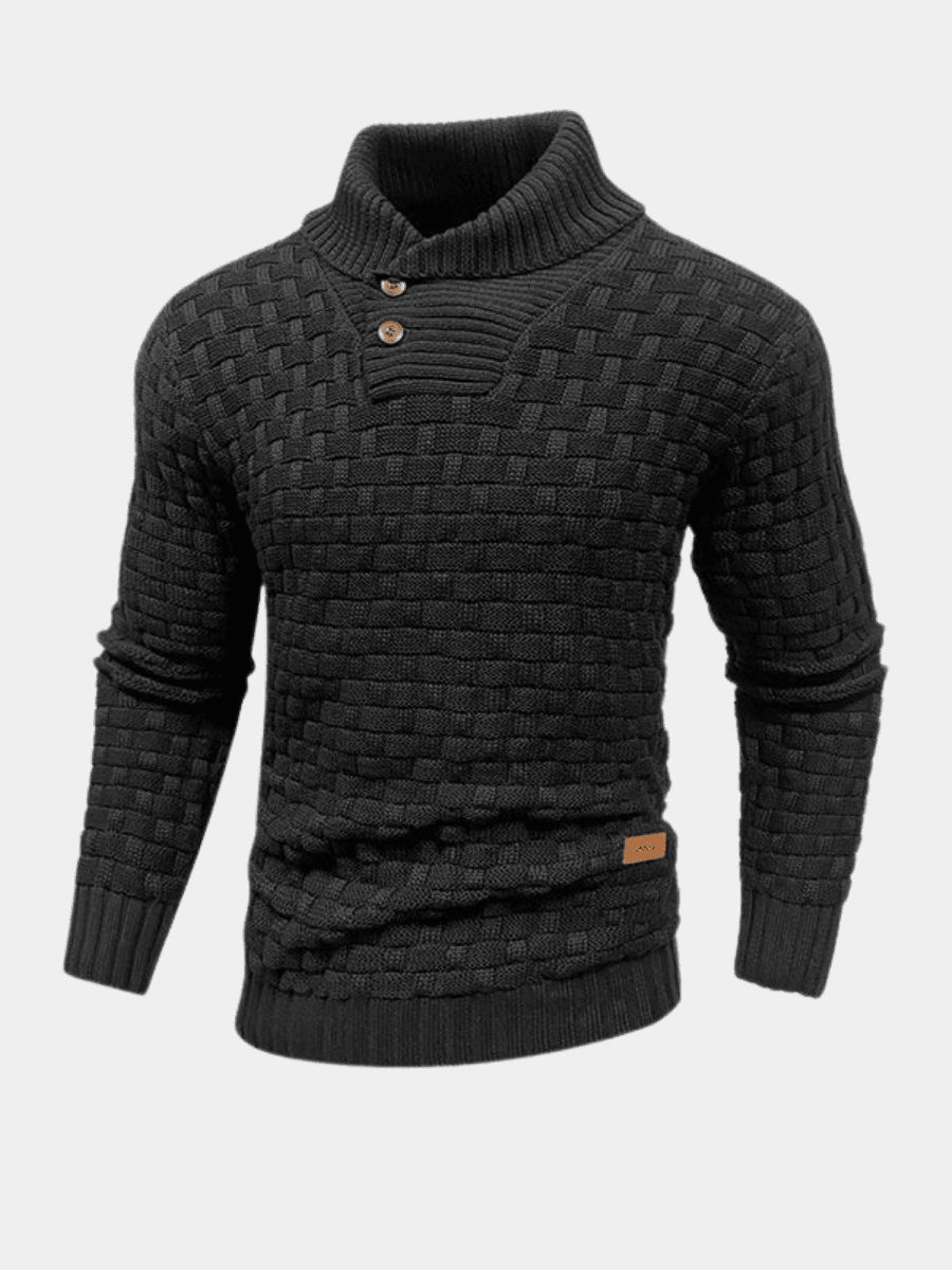 Félix | Pull col châle en maille texturée
