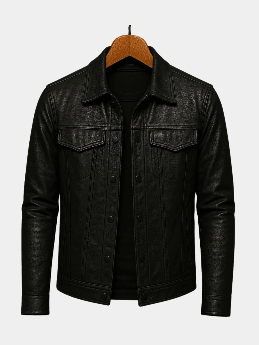 Ambroise | Veste effet cuir style trucker