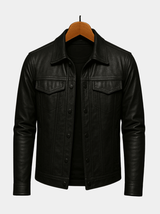 Ambroise | Veste effet cuir style trucker