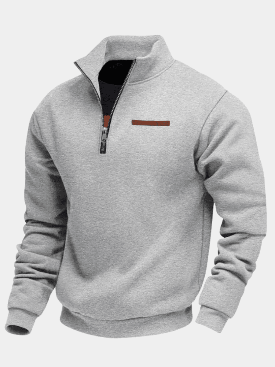 Maxence | Sweat demi-zippé col montant